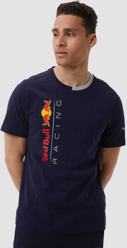 Puma red bull racing big logo shirt blauw heren