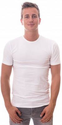Claesens T Shirt Round Neck White Stretch TWO PACK(CL 1021 )