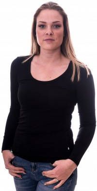 Claesens Women T shirt o neck longsleeve Black(8016 )