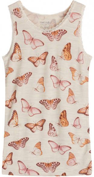 Hust&Claire Kid's Fie Slipdress Merino ondergoed beige
