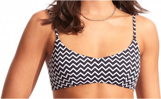 Seafolly Women's Sienna Bralette Bikinitop blauw/grijs
