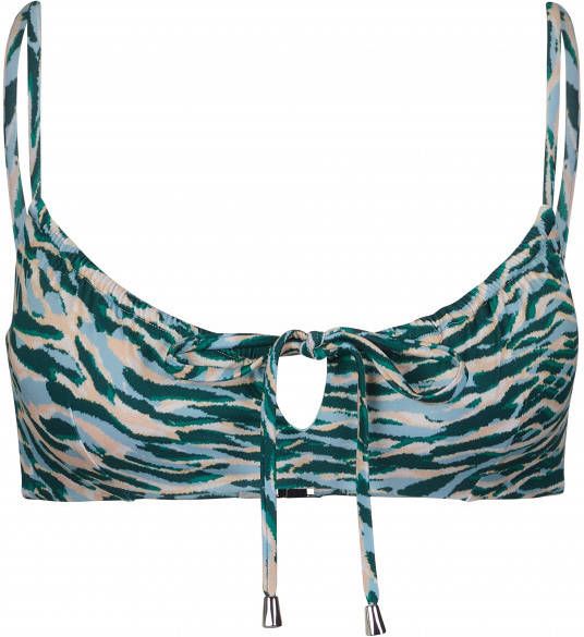 Seafolly Women's Wild at Heart Drawstring Neck Bralette Bikinitop meerkleurig