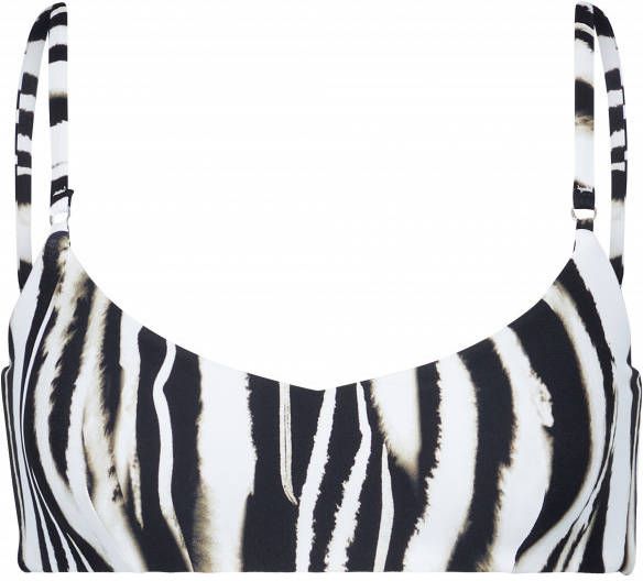 Seafolly Women's Zahara Bralette Bikinitop grijs/wit