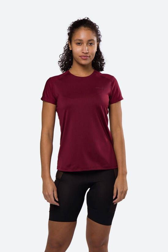Craft ADV Essence SS Slim Tee Dames Donkerrood