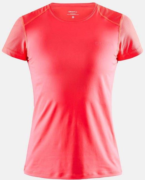 Craft ADV Essence SS Slim Tee Dames Donkerroze