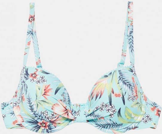 ESPRIT Women Beach beugel bikinitop voorgevormd in all over print turquoise