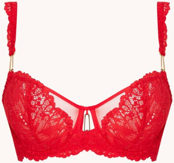 Aubade Flowermania balconette bh van mesh met kant