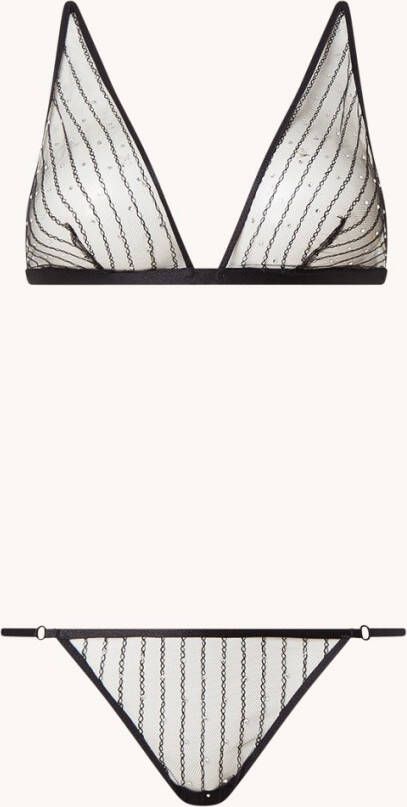 Aubade Nuit Etoilee bralette met slip van mesh in set