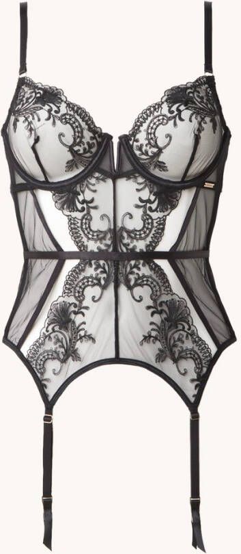Bluebella Marseille bustier van mesh met beugel en jarretels