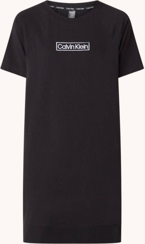 Calvin Klein Nachtmode & Loungewear Short Sleeve Nightshirt Zwart