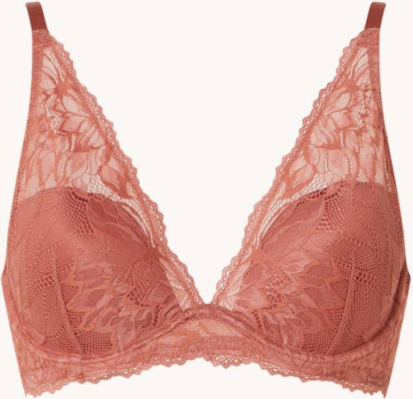 Calvin Klein Seductive Comfort Light plunge beugel bh met overlay van kant