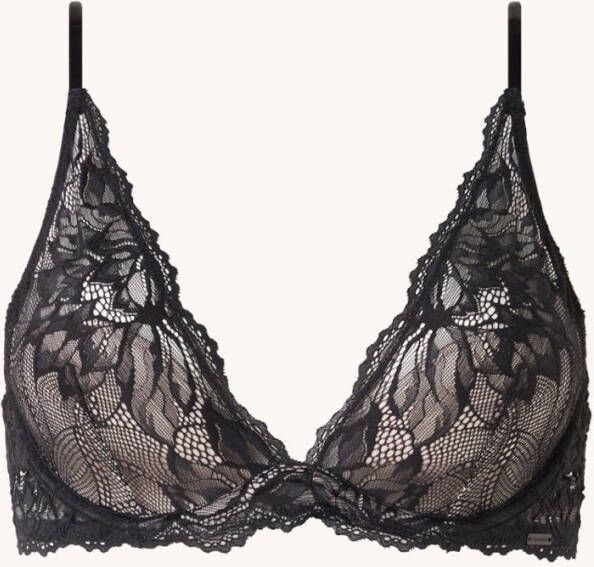 Calvin Klein Seductive Comfort plunge bh met overlay van kant