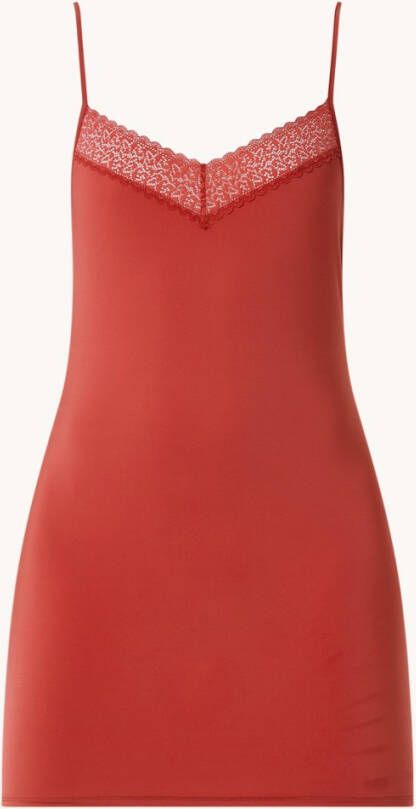 Calvin Klein Slipdress van satijn met kant