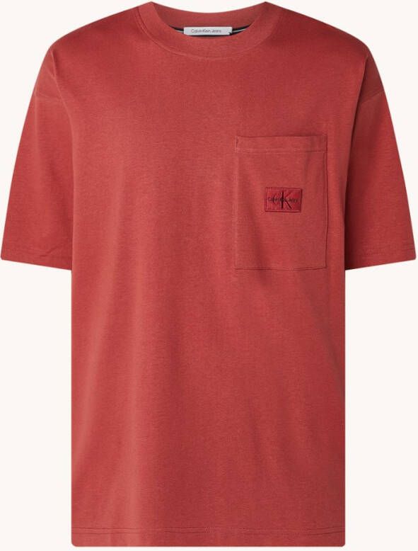 Calvin Klein T shirt met borstzak en stretch