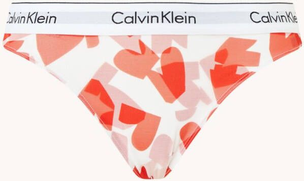 Calvin Klein Valentine slip van mesh met print en logoband