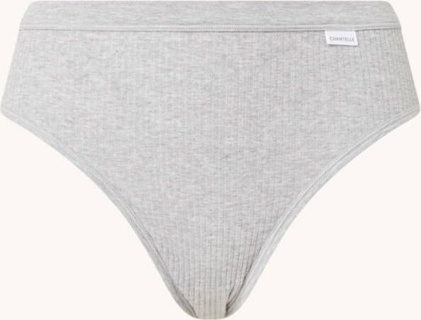 Chantelle Cotton Comfort high waisted slip met ribstructuur