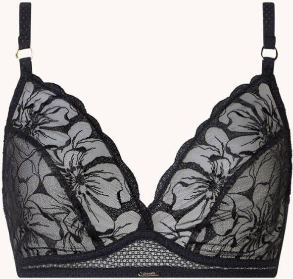 Chantelle Fleurs bralette van mesh met borduring
