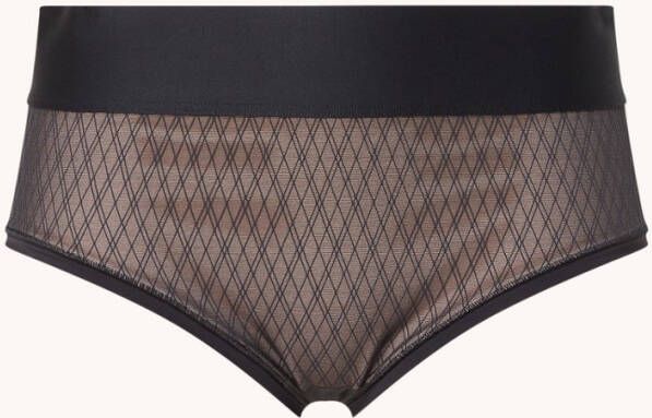 Chantelle Smooth Lines shorty met mesh en ruitdessin