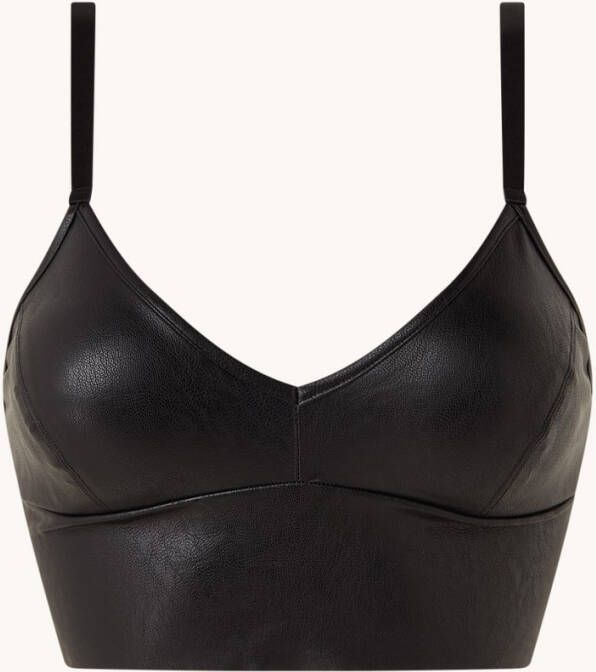 Commando Longline bralette van imitatieleer