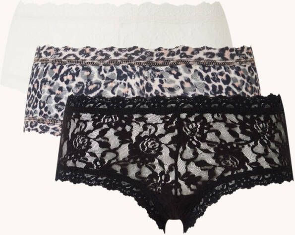 Hanky Panky Signature Lace shorty van kant in 3 pack