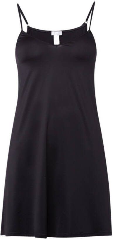 Hanro Zwarte chemise Satin Deluxe