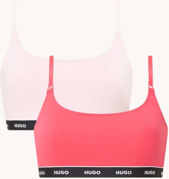 Hugo Boss Bralette met logoband in 2 pack