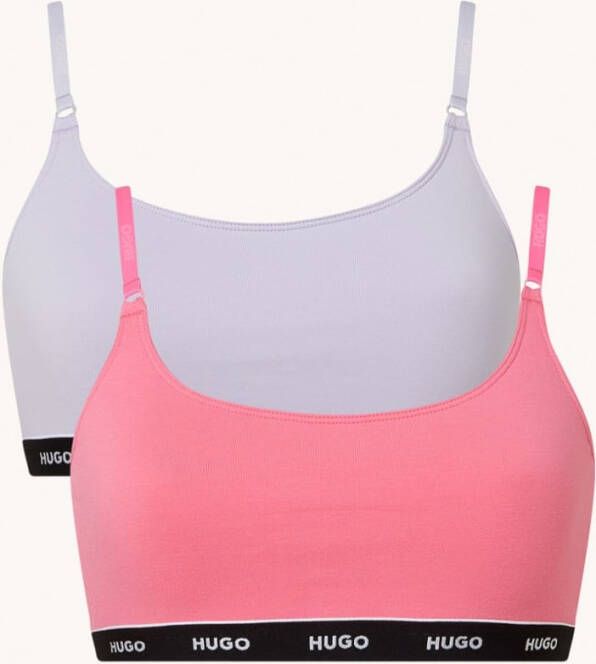Hugo Boss Bralette met logoband in 2 pack