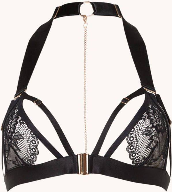 Hunkem&#xF6, ller Clementine bralette met kant en kettingdetail