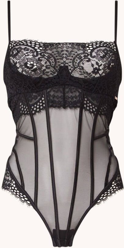 Hunkem&#xF6, ller Rasheeda body met mesh en kant