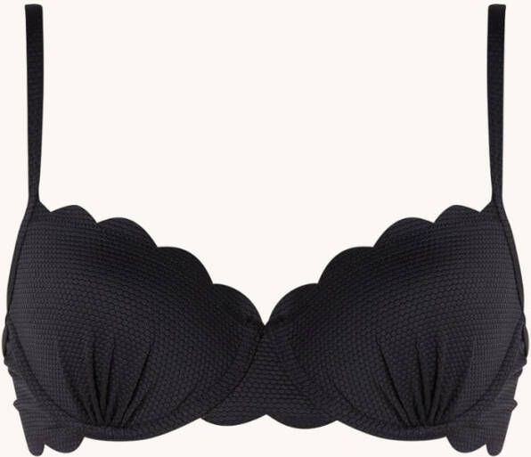 Hunkem&#xF6, ller Scallop voorgevormde bikinitop met beugel en structuur