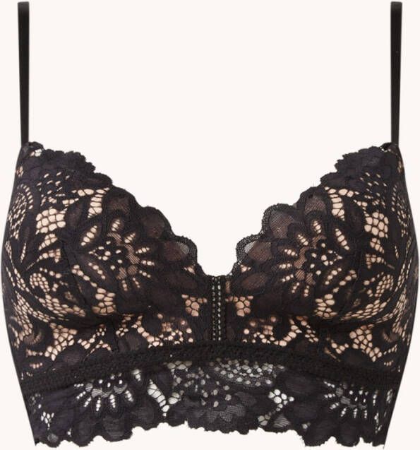 Hunkem&#xF6, ller Shiloh voorgevormde longline bralette van kant