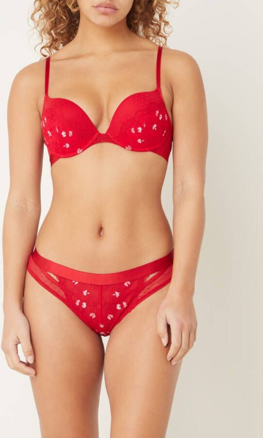 Hunkem&#xF6, ller Violet push up bh met borduring