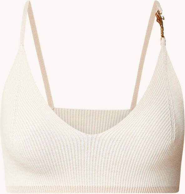 Jacquemus Pralu fijngebreide bralette met logo