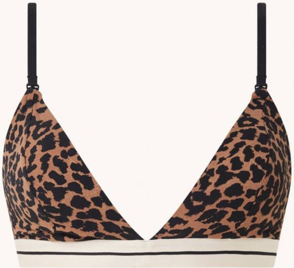 love stories Darling Mommy voedings bralette met panterprint