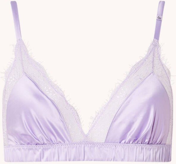 love stories Love Lace bralette van satijn met kant