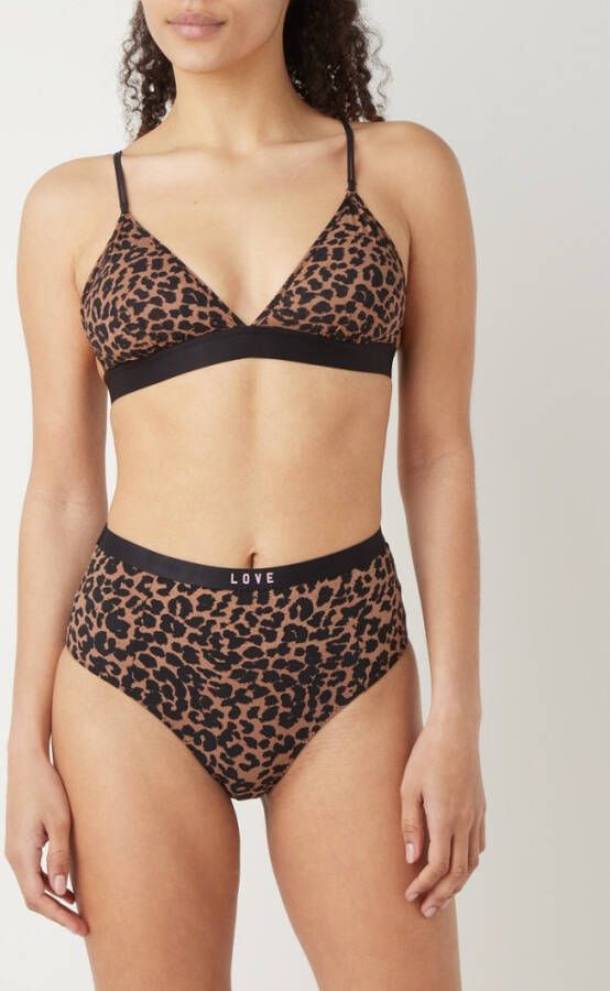 love stories Moonflower high waisted slip met panterprint