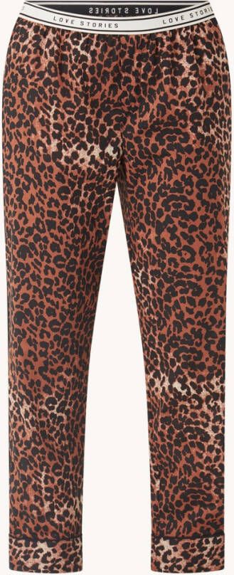 love stories Weekend pyjamabroek met panterprint