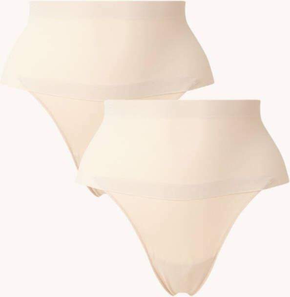 Maidenform Cover Your Bases naadloze corrigerende string(set van 2)lichtbeige