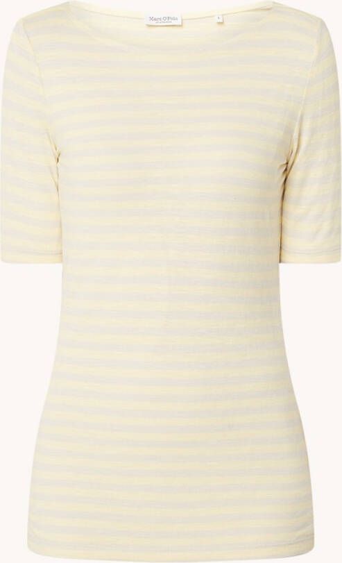 Marc O'Polo Fijngebreid T shirt met streepprint
