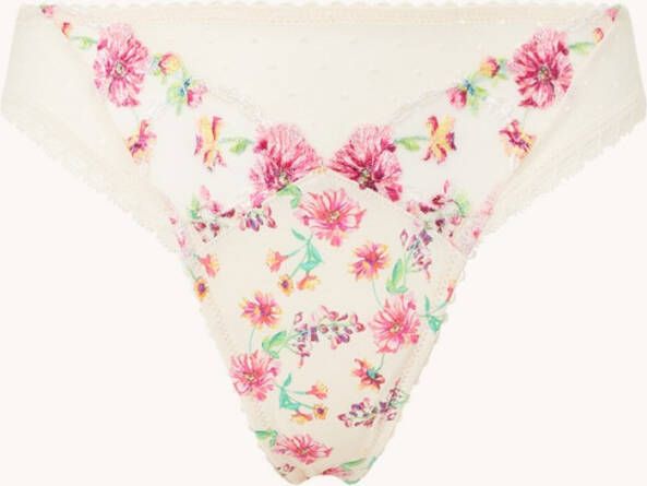 MARIE JO Chen string van mesh met borduring en bloemenprint