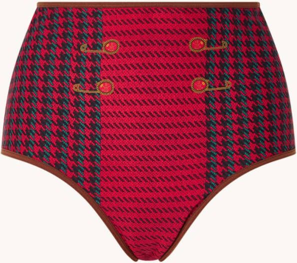 marlies | dekkers Arasaid high waisted slip met pied de poule dessin