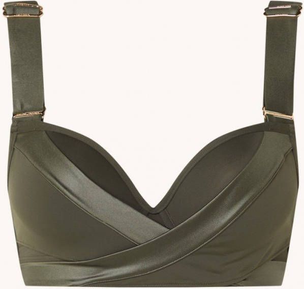 marlies | dekkers Cache Coeur plunge voorgevormde balconette bikinitop met gestrikt detail