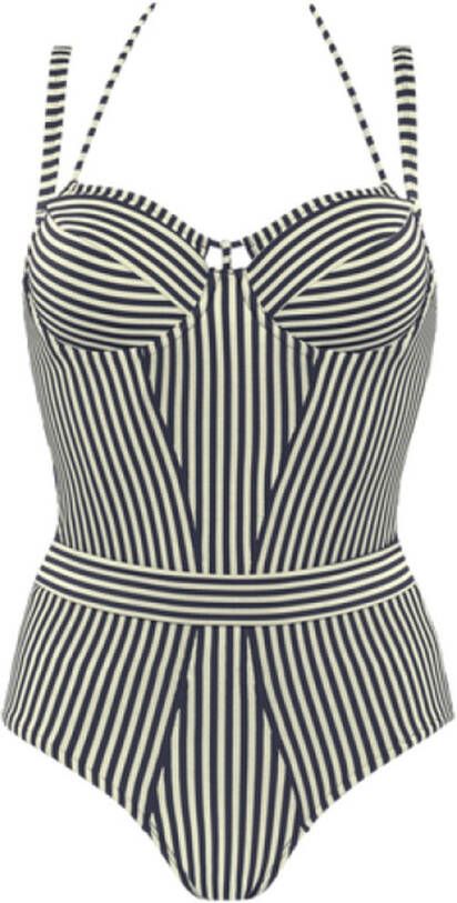 Marlies Dekkers Holi Vintage Plunge Balconette Badpak | Wired Padded Blue ecru 70b