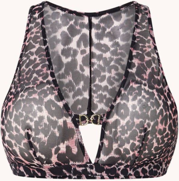 Marlies Dekkers night fever bralette | unwired unpadded black pink leopard