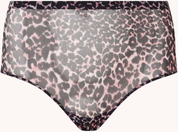 marlies | dekkers Night Fever high waisted slip van mesh met panterprint