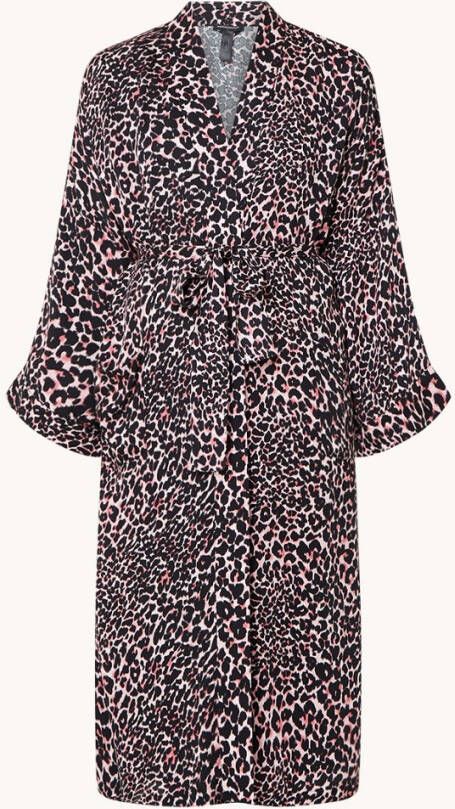 Marlies Dekkers night fever kimono | black pink leopard