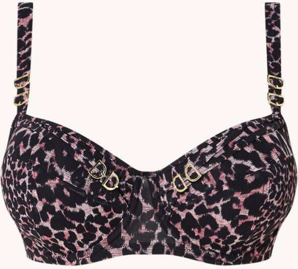 Marlies Dekkers night fever balconette bh | wired padded black pink leopard