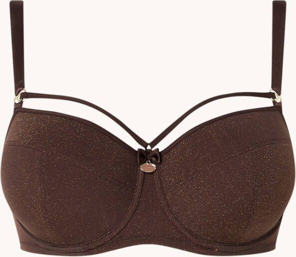 Marlies Dekkers space odyssey balconette bh | wired padded shimmering dark brown