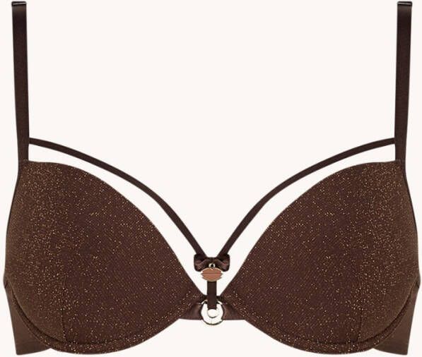 Marlies Dekkers space odyssey push up bh | wired padded shimmering dark brown