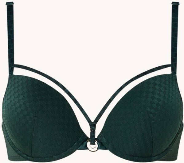 Marlies Dekkers space odyssey push up bh | wired padded checkered pine green